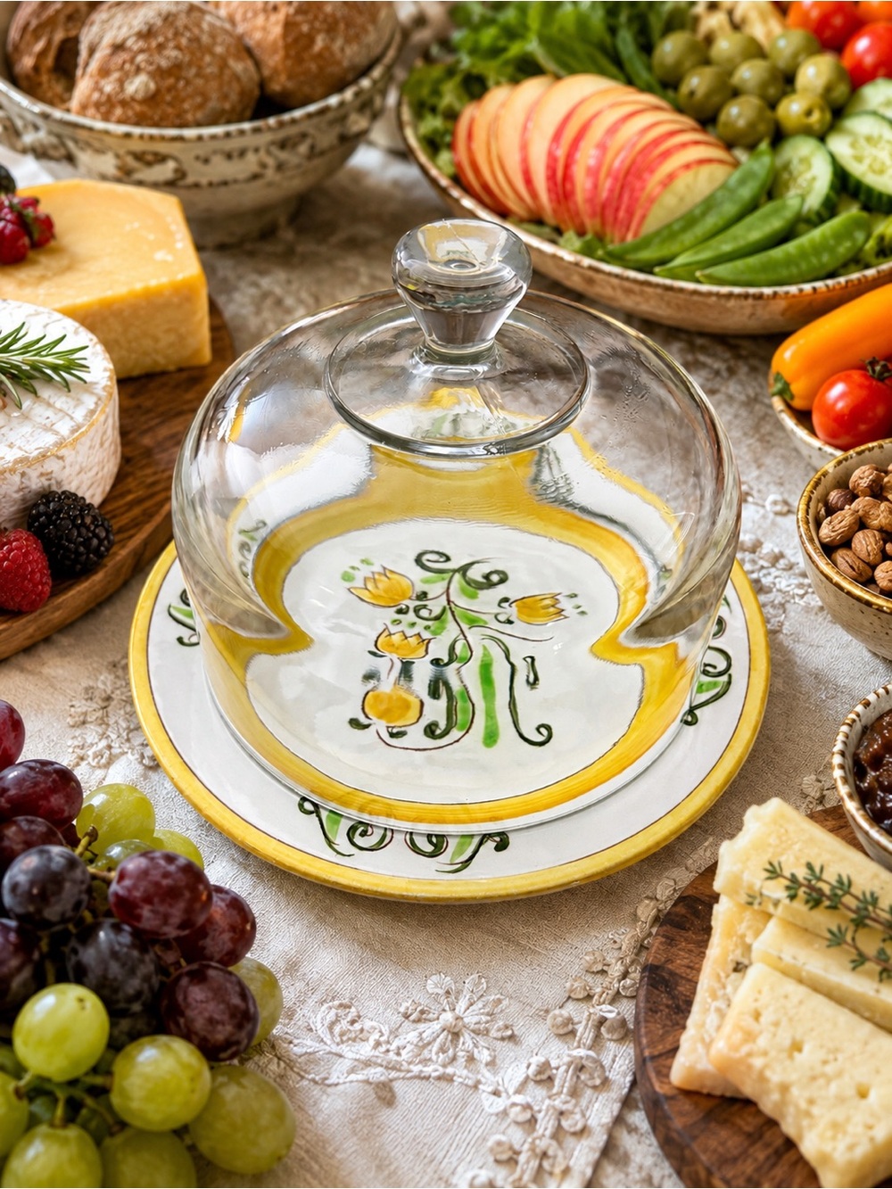 Vintage Glass Cloche Dome Cover